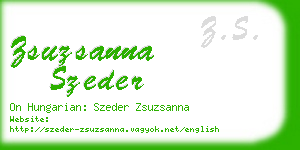 zsuzsanna szeder business card